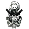 Fake Tattoo (Temporary) - Pin Up and Guns | Marilyn Monroe - Skindesigned