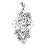 Temporary tattoo - Geometric rose 2 - Fake tattoo - Skindesigned