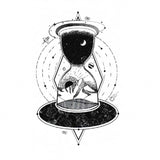 Temporary tattoo - Time Hourglass Theme Space - Satellite ships - Skindesigned