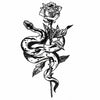 Temporary tattoo - Snake and Rose - Fake tattoo by Skindesigned
