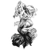 Fake tattoo - Mermaid - Large tattoo woman arms, back or leg - Skindesigned
