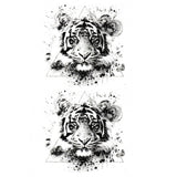 Temporary tattoo Men - Affective Tigers Watercolor - Fake Tattoo - Skindesigned