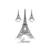 Temporary tattoo Ankle and Wrist - Eiffel tower Paris, Fake Tattoo - Skindesigned