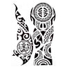 Temporary tattoo (forearm + arm) - Maori traditional fake tattoo