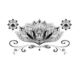 Temporary tattoo - Underboobs Lotus - Female Chest Tattoo