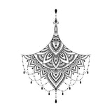 Temporary tattoo Underboobs Pendant - Under Breasts, Lotus Mandala - skindesigned
