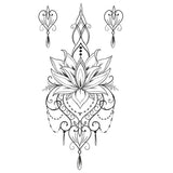 Underboobs fake tattoo - Lotus Flower | temporary tattoo Skindesigned