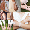 Ephemeral Tattoo (Temporary) White (White) Henné Oriental Hand - Skindesigned