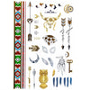 Temporary tattoo - Native American pack - Gold and silver tattoos