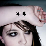 Semi permanent tattoo (temporary) black stars - Skindesigned