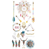 Ephemeral Tattoo (Temporary) - Ethnic - golden Dream Catcher