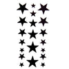 Ephemeral tattoo (temporary) black stars - Skindesigned