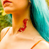 Ephemeral Tattoo (Temporary) - Modern Watercolor Roux Fox, Neck - Skindesigned