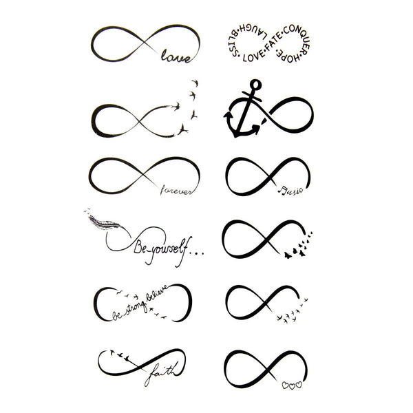 Temporary tattoo Infinity signs, fake small tattoos by Skindeisgned