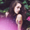 Removable tattoo (temporary) watercolor roses - Tattoo woman arm back by Skindesigned