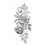 Fake tattoo - Rosebush in pastel colours - Skindesigned