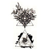 Temporary tattoo - Triangle and Flower Mandala - Fake Tattoo Woman - SKINDESIGNED
