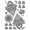 Oriental shapes temporary tattoo - Fake Henna, Heart Mandala Bracelet