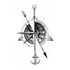 Temporary geometric marine style tattoo - Compass anchor, Skindesigned
