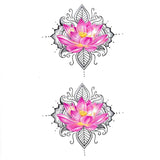 Woman temporary tattoo - Lotus colored - Skindesigned