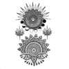 Temporary Tattoo - Moon and Sun Cycle - Mandala - Skindesigned