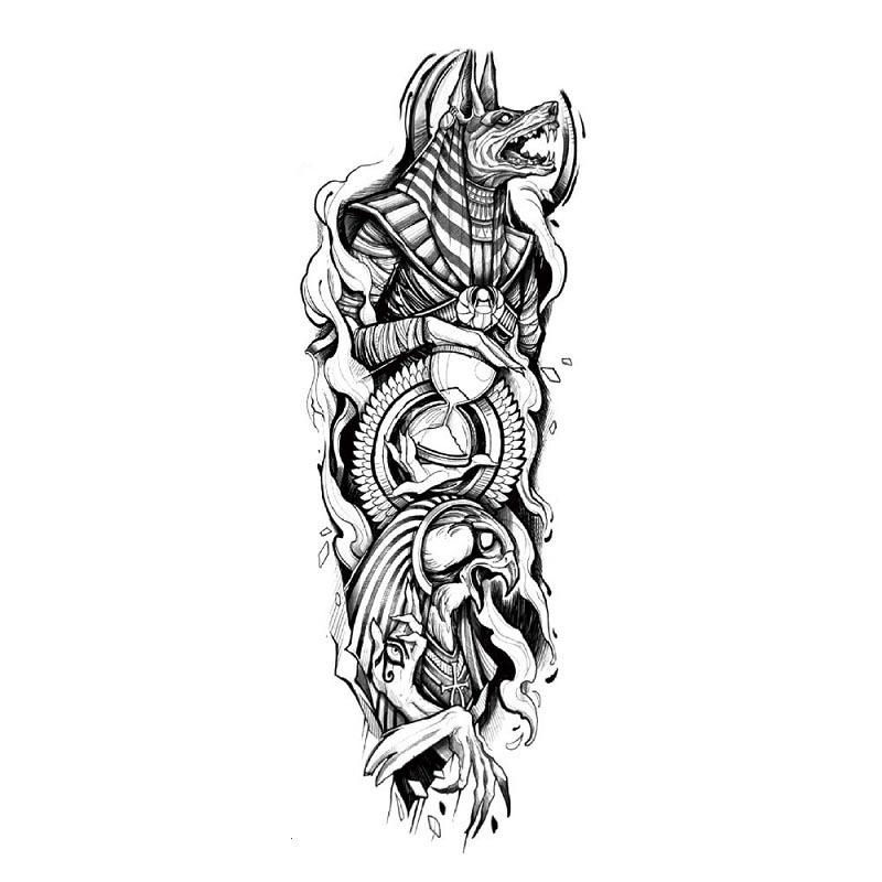 Temporary Tattoo - Egyptian Gods sleeve - Removable tattoo