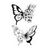 Best temporary tattoo - Butterfly becomes flowers - Skindesigned