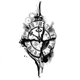 Time temporary tattoo - Broken watch - Trendy fake tattoo by Skindesigned