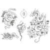 Temporary tattoo - Serpent and Dragon - Collaboration tattoos