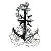 Fake tattoo (temporary)  - Marine anchor and Compass, Skindesigned