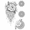 Temporary Mandala and Roses tattoo - Collaboration collection