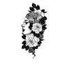 Temporary tattoo - Woman face, flowers and beetle - Skindesigned