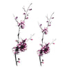 Japanese ephemeral tattoo - cherry branches in purple flowers 
