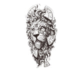 Temporary tattoo - Lion and time 2 - Skindesigned