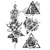 Pack of Geometric Roses - Temporary Tattoo
