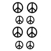 Peace and love sign in temporary tattoo - 100% removable