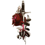 Temporary tattoo Dagger and Rose | Tattoo dagger heart skindesigned
