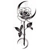 Temporary rose and crescent moon | FAKE TATTOO SKINDESIGNED