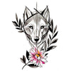 Temporary tattoo - Floral fox - Cute | Fake tattoo, Skindesigned