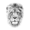 Temporary tattoo | beautiful realistic lion, skindesigned fake tattoo