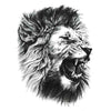 Temporary tattoo - Realistic Lion roaring, SKINDESIGNED