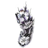 Non permanent Tattoo (Temporary) - Purple Flowers - Tattoo Woman