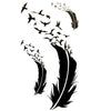 Ephemeral tattoo (temporary) of bird feathers | SKINDESIGNED