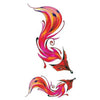 Ephemeral Tattoo (Temporary) - Modern Watercolor Roux Fox, Neck