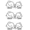 Nice fake tattoo - Cute elephants - Easy removable tattoo