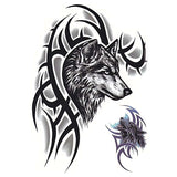 Tribal wolf | Realistic temporary tattoo - Skindesigned